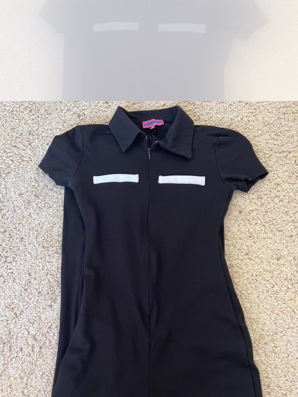 Edikted Black Jumpsuit with White Trim